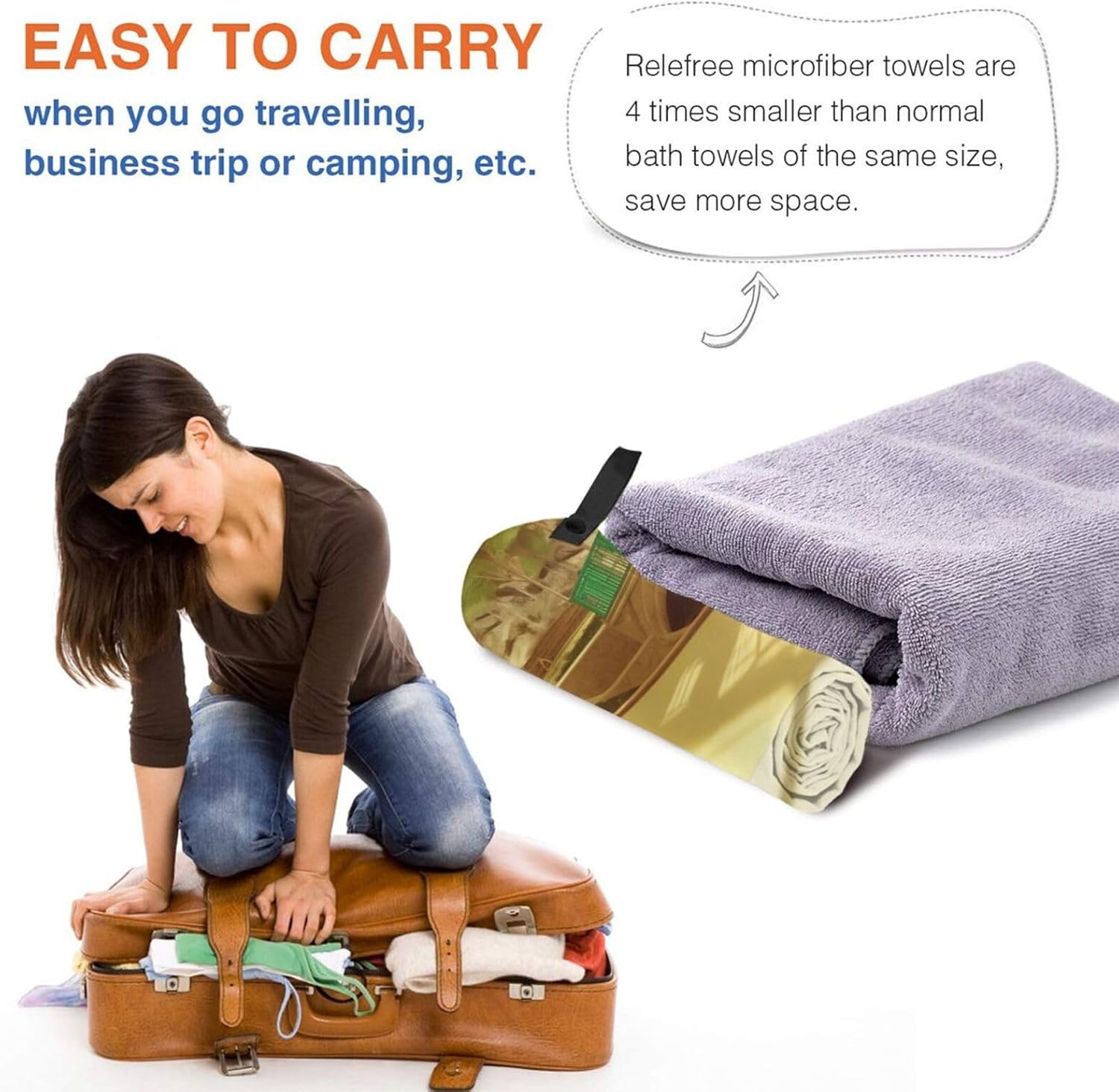 KHiry Microfiber Towel Beach Towels Park Quick Dry Towel Soft Lightweight Travel Towels Absorbent Large Easy Pack Travel Things Beach Blanket for Gym Sports Swimming