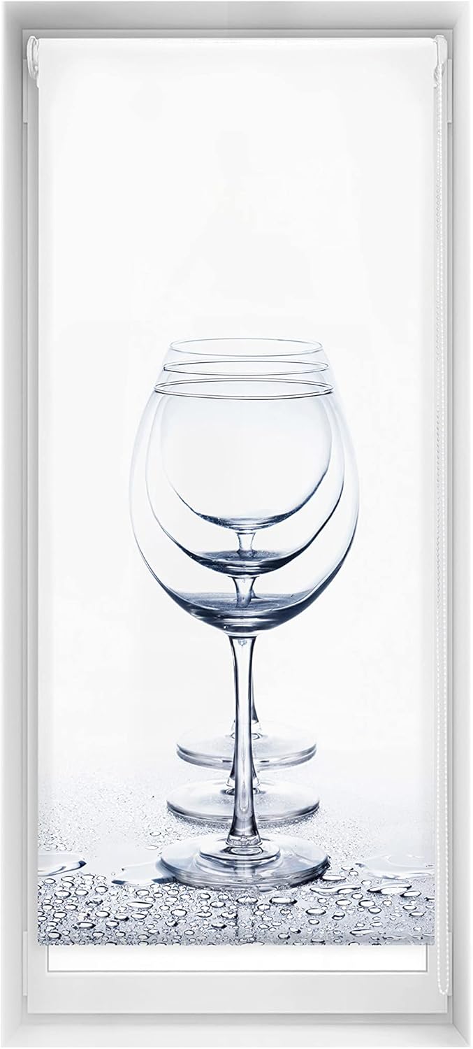 Blindecor Easy Blind, No Drilling Required, Printed, Translucent, Digital Print, Crystal, 65 x 150 cm (Width x Height), Fabric Size 62 x 145 cm