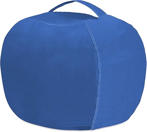 Miniatura 290 de Posh Stuffable - Sillón puff con almacenamiento para niños, contenedor de animales de peluche, organizador de juguetes de niños Lienzo Burbujas Azul