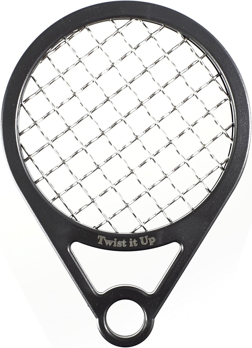 Twist It Up Comb (Bond Black) - Alternative for Hair Sponges, Creates Curls and Twists for Black Men, Tennis Racket Design