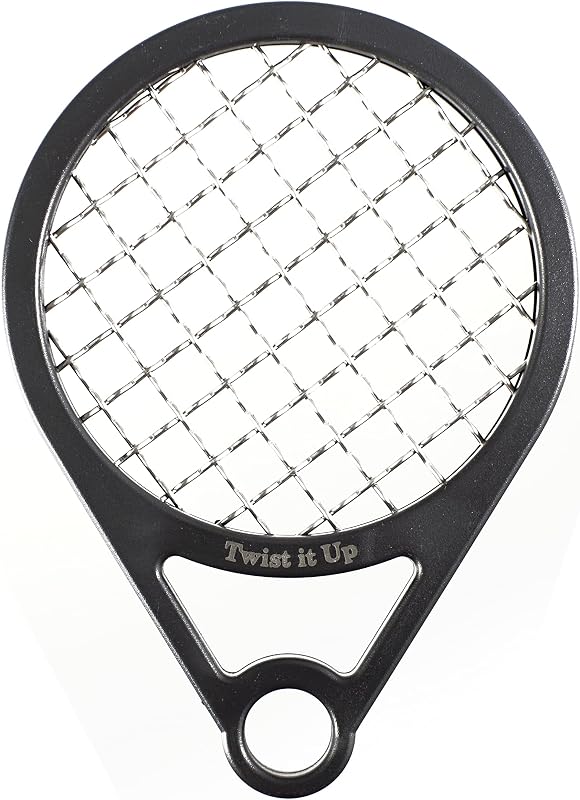 Twist It Up Comb (Bond Black) - Alternative for Hair Sponges, Creates Curls and Twists for Black Men, Tennis Racket Design