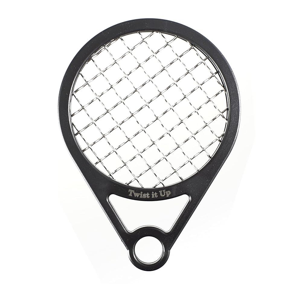 Twist It Up Comb (Bond Black) - Alternative for Hair Sponges, Creates Curls and Twists for Black Men, Tennis Racket Design