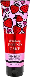Bath and Body Strawberry Pound Cake Ultimate Hydration Body Cream | 8 Oz