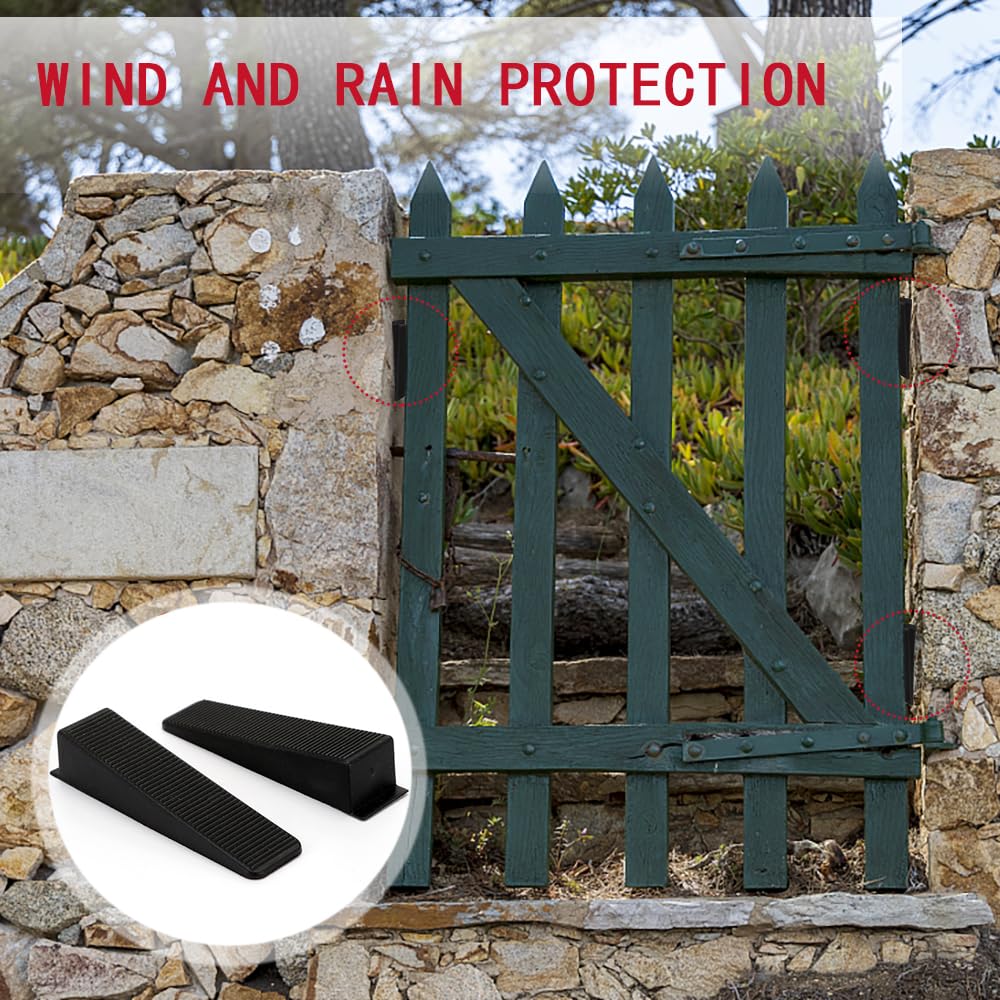 TRKETK 30 Pcs Fence Panel Wedges, Plastic Tile Leveling Insert Locator Stop, Black Reusable Spacers, Rattling Noise Stoppers - Image 3