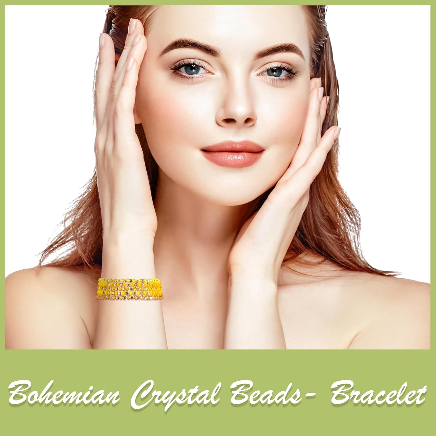 Kigeli 60 Pcs Bohemian Beaded Bracelets for Women Stackable Multi Layer Statement Sparkly Bulk Colorful Boho Crystal Stretchy Bracelet Set Jewelry Gifts - Image 6