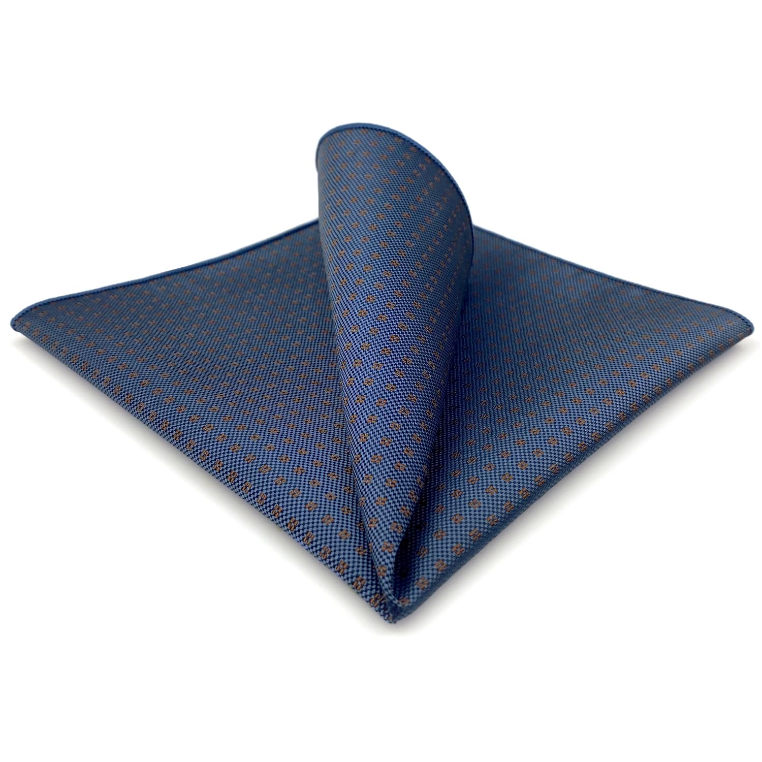 Ensemble Cravate Et Pochette Pour Hommes – Motif Géométrique Bleu Royal/blanc – Satin, Taille Classique, Idéal Mariage/bureau - 7