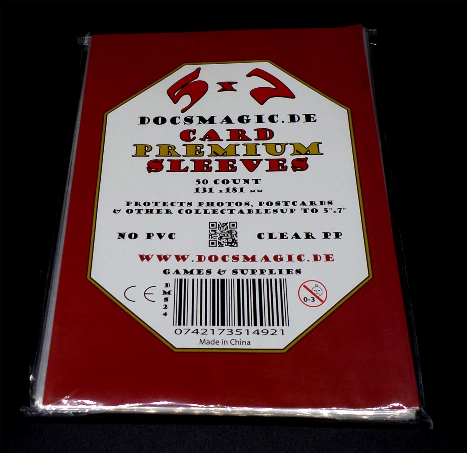docsmagic.de 100 Standard American Board Game Sleeves - 57 x 89 - US - 59 x 91 - 1