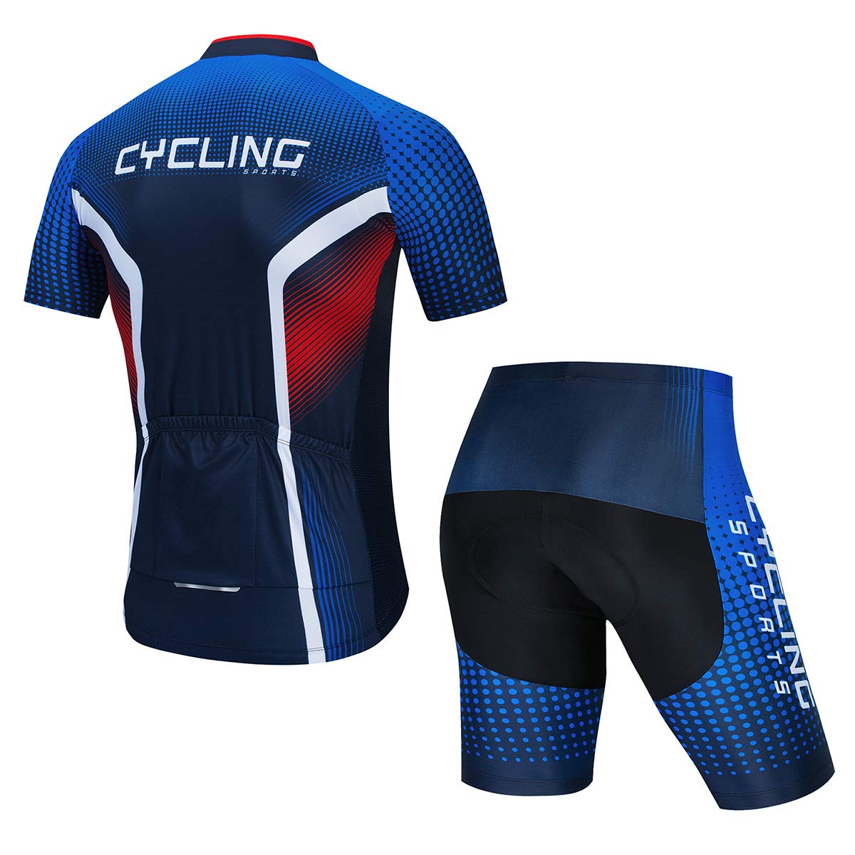 Weimostar Radtrikot Herren Set Kurzarm Rennrad Trikot Set Sommer Radbekleidung 4D Gel Fahrradbekleidung Fahrrad Bekleidung Anzug CC64