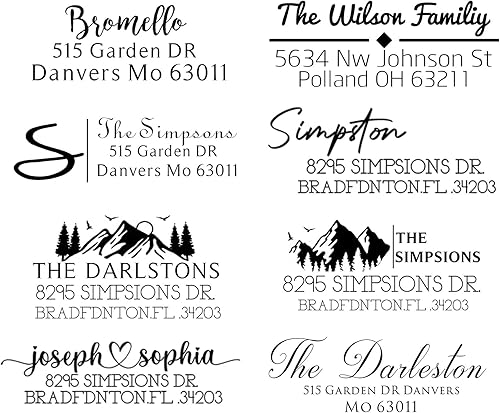 LINMAGCO 500 etiquetas de correo personalizadas transparentes para sobres de boda, autoadhesivas, rectangulares, elegantes calcomanías de nombre