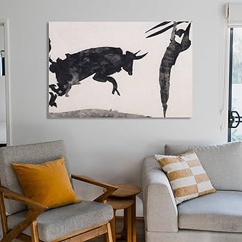 ピカソ アートポスター 額装 闘牛 フレーム付き インテリアアート