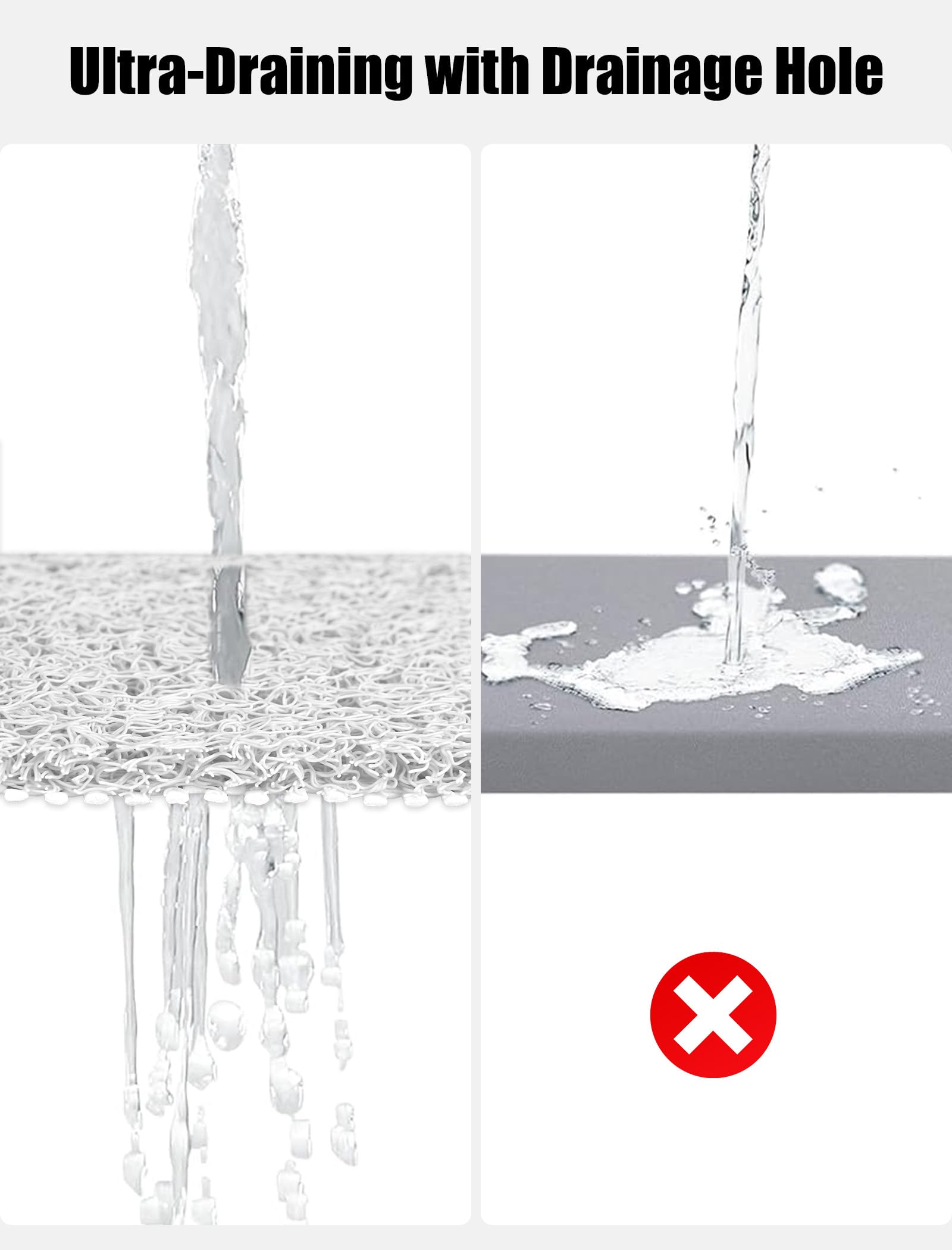 nky 【Rutschfeste Duschmatte】120 x 80 cm große Duschmatten für Innendusche & Nassbereich – Weich-PVC-Luffa-Anti-Rutsch-Duschbodenmatte mit Abfluss für ältere Menschen