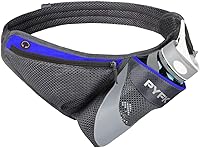 Vista 8 de PYFK - Cangurera de hidratación para correr con soporte para botella de agua, para hombres y mujeres, material reflectante