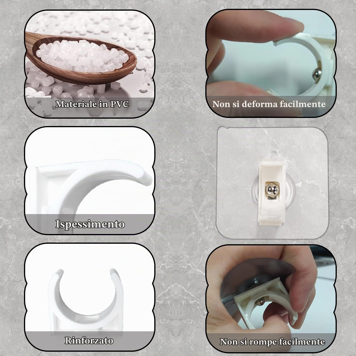 Clip per Tubi 25mm, Morsetto per Tubi Autoadesivi, Morsetto Fissaggio Tubo, Anello per Tubi, Pipe Support, Fascetta Stringitubo Autoadesivi per Tubi Gas, Tubo Acqua, Tubazioni Fissaggio