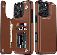 Vista 663 de LETO para iPhone 15 Pro Funda tipo cartera - Tapa tipo folio con patada - Diseños de moda - Tarjetero - Funda protectora para mujeres y niñas - 6.1