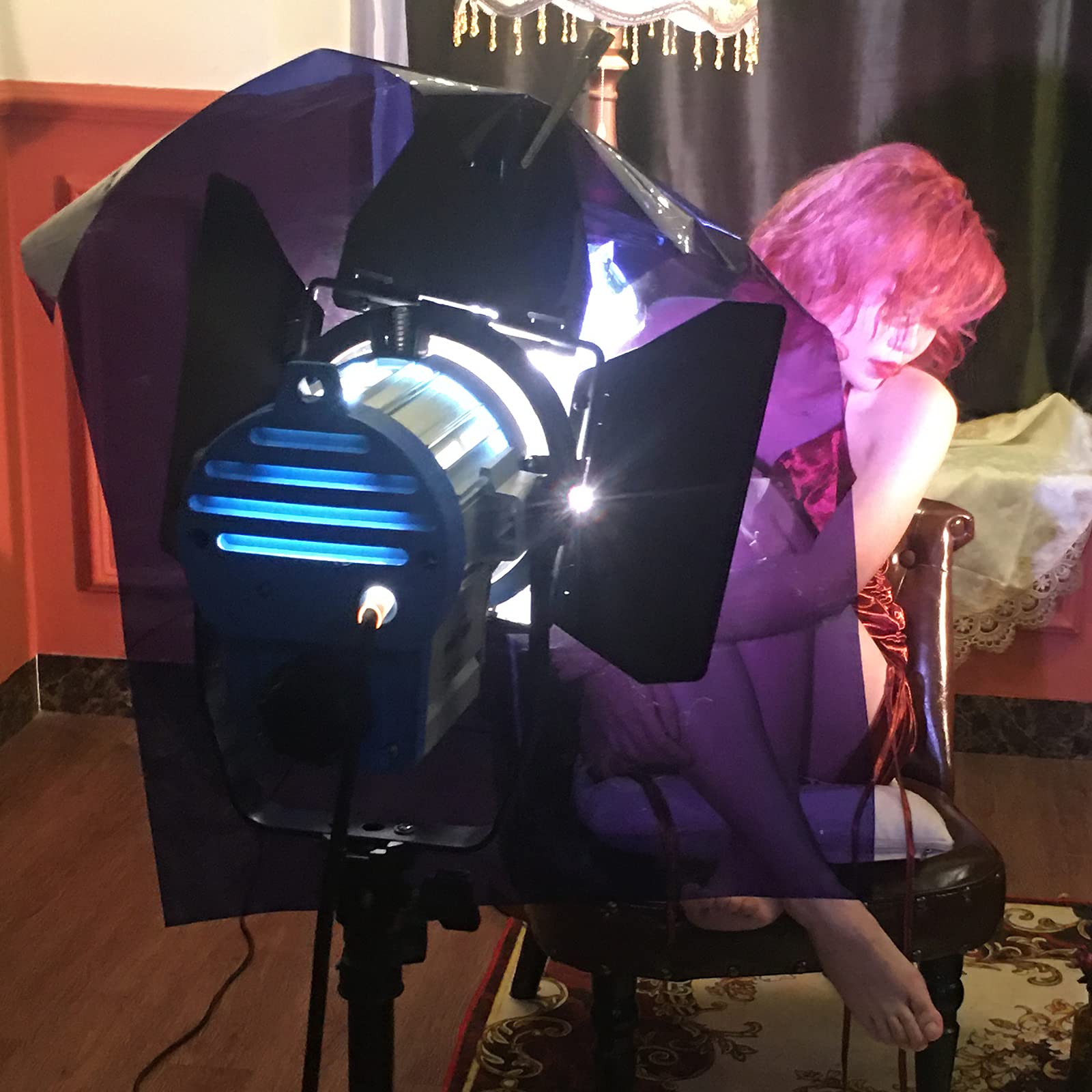 Filtre Gelatine Filtres de Correction en Gel Filtres de Couleur pour 800W Red Head Vidéo Éclairage Continu Studio Lot de 5 Couleurs CTO CTB