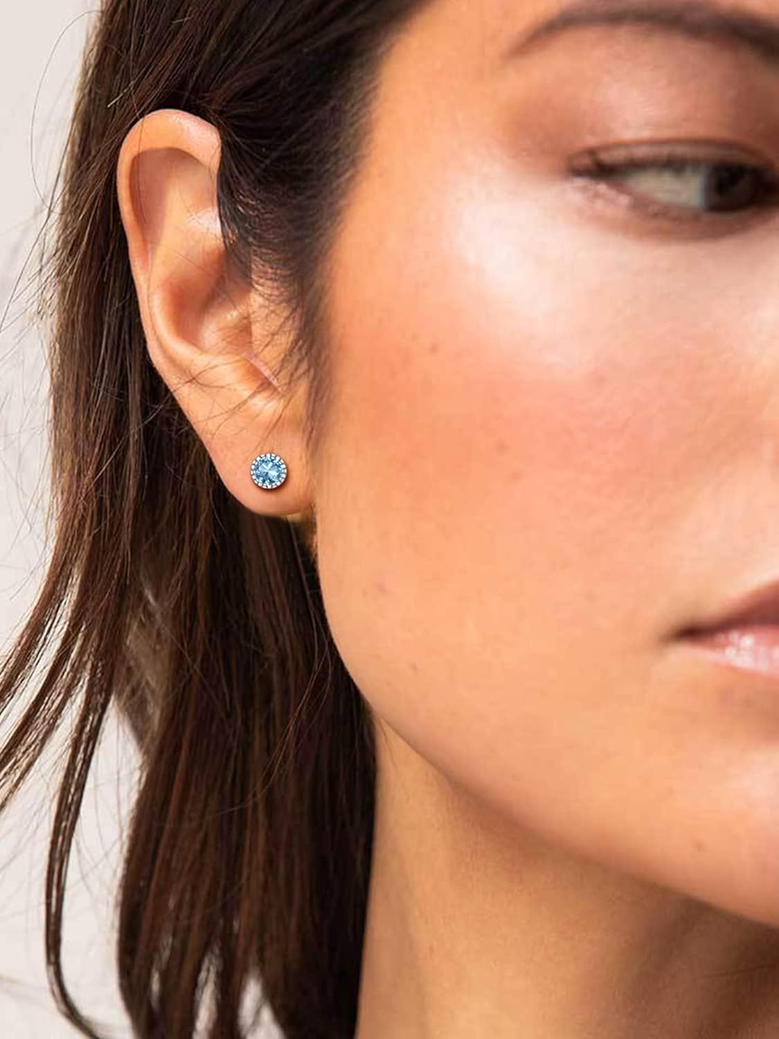 ChicSilver 925 Sterling Silver Earrings Sparkling Heart/Round/Princess Cut Birthstone Earrings for Women Birthday Jewelry with Gift Box - Image 3