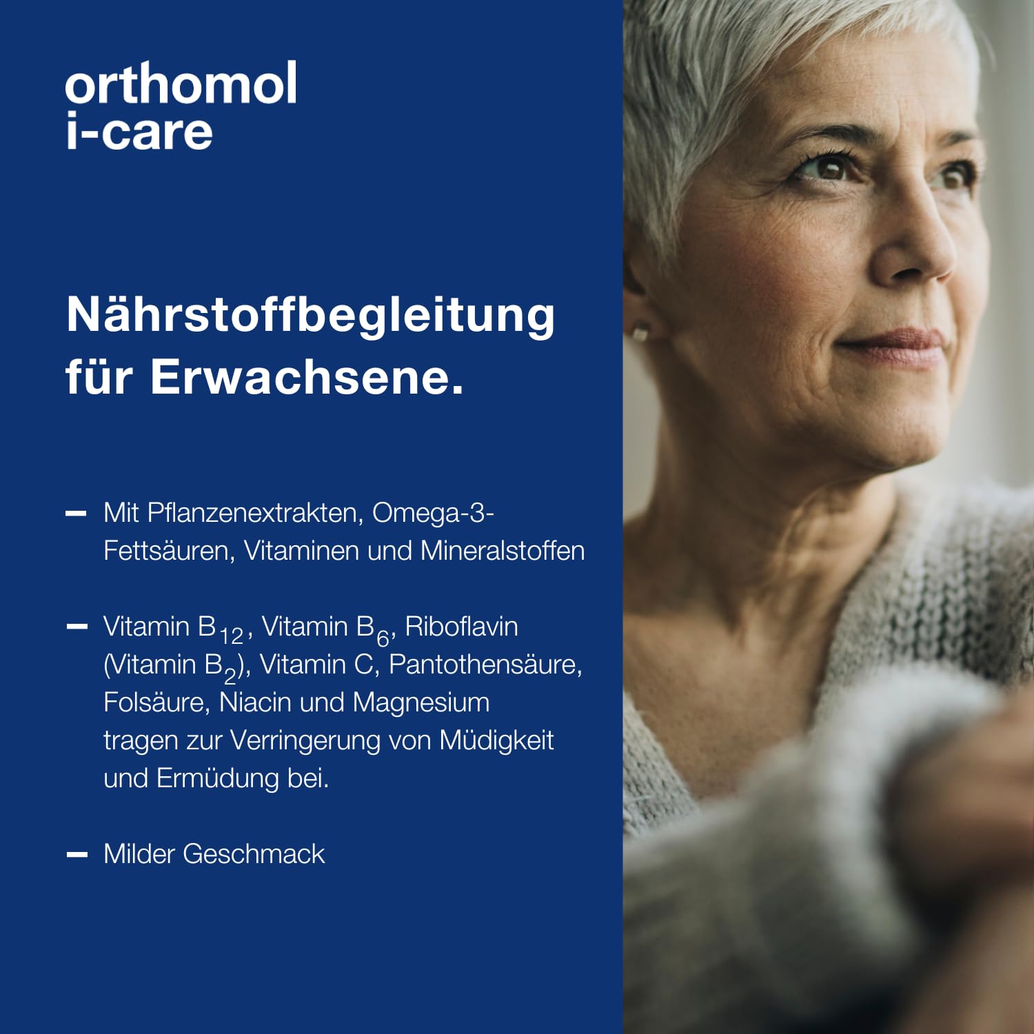 Orthomol i-CAre - Nahrungsergänzungsmittel mit Pflanzenextrakten, Omega-3-Fettsäuren, Vitaminen und Mineralstoffen - Granulat/Kapseln à 30 x Tagesportionen