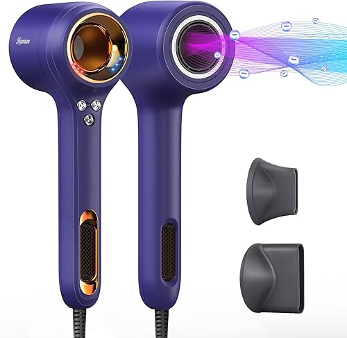Secador de pelo iónico profesional, secadora de alta velocidad con motor sin escobillas de 110,000 RPM para secado rápido, ligero, de bajo ruido,