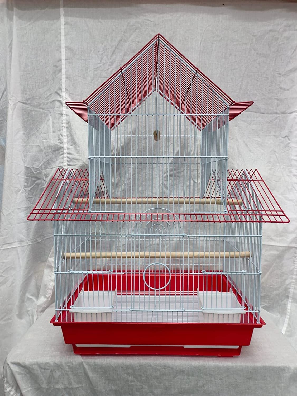 CENTRAL FISH AQUARIUM Metal Bird Cage For Budgies,Finches,Love Birds,Cuttlefish Boneholder,2 Cups (44X 33 X 69 Cms)-Central Fish Aquarium (Colors May Vary) (Hut Model) (B0BXHD232N) Amazon Price History, Amazon Price Tracker
