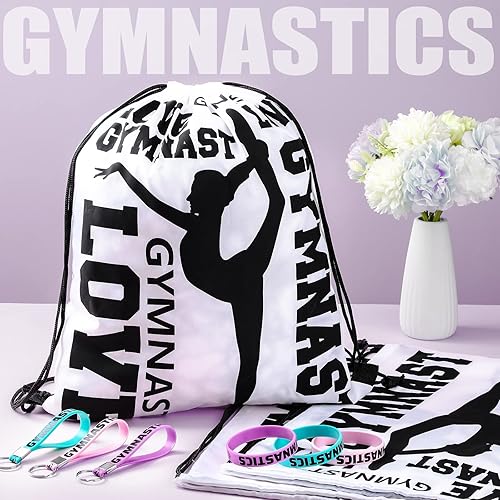 Miniatura 6 de Sadnyy Juego de 32 pulseras de goma con cordón para gimnasia, con cordón, para gimnasio, compras, deporte, yoga, mujeres y hombres, recuerdos de