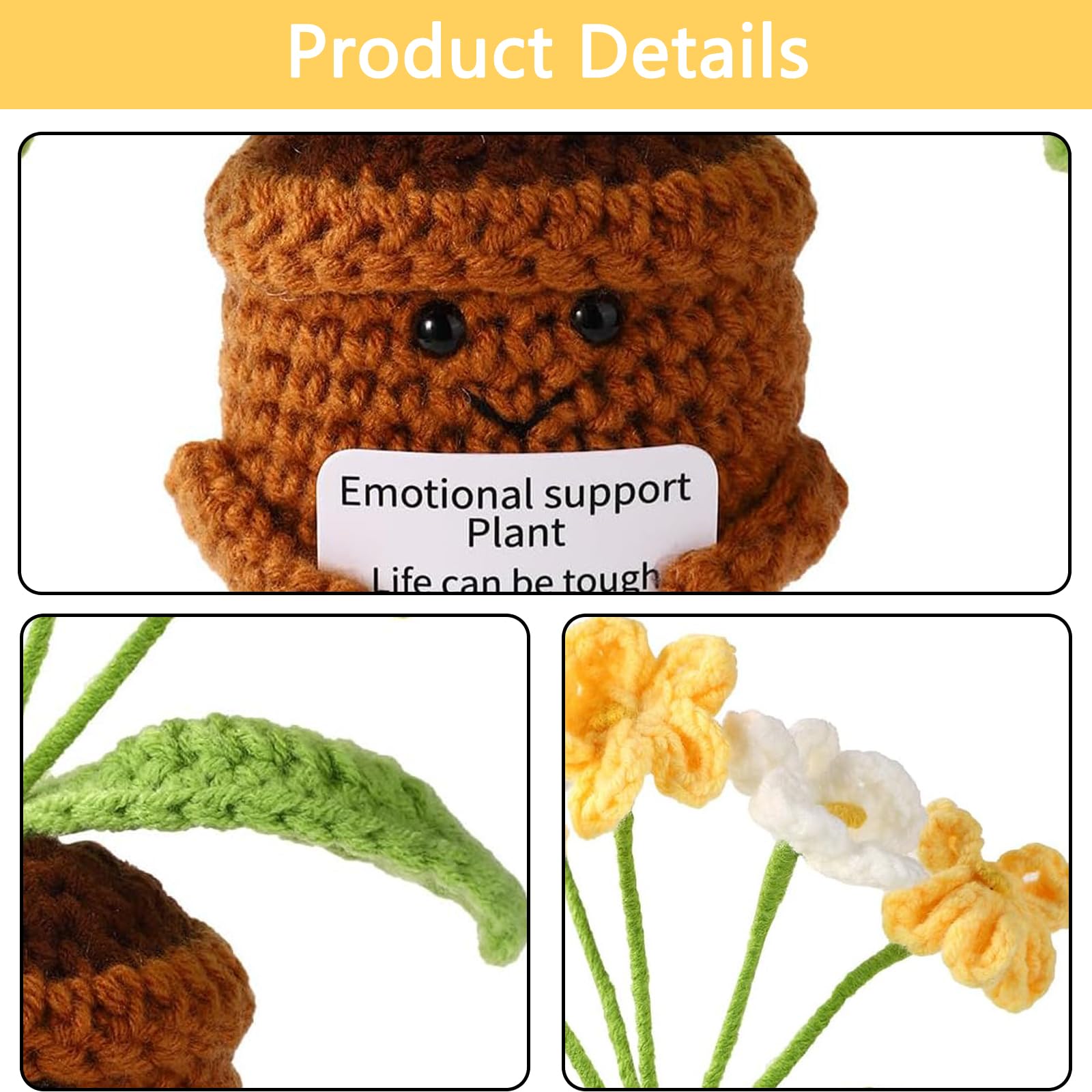 Syylqyr Crochet Flowers Plant Potted - Image 3