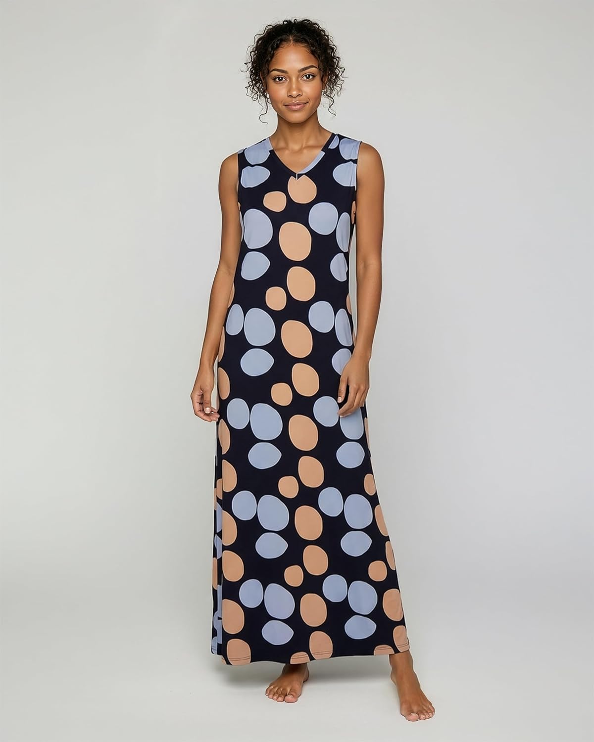 Real Essentials 3 Pack: Women's Soft Tank Nightgown Sleeveless Nightshirt Sleep Dress (Available In Plus Size) - Image 2