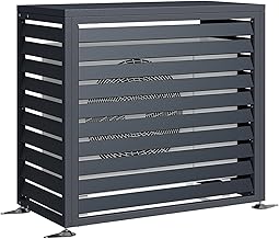 WESTMANN Abdeckung Klimaanlage Boxa S | 100x56x97 cm | Metall Verkleidung für Klimaanlage & Wärmepumpe | Verzinkter Stahl | Höhenverstellbare Füße ±5 cm | Anthrazit