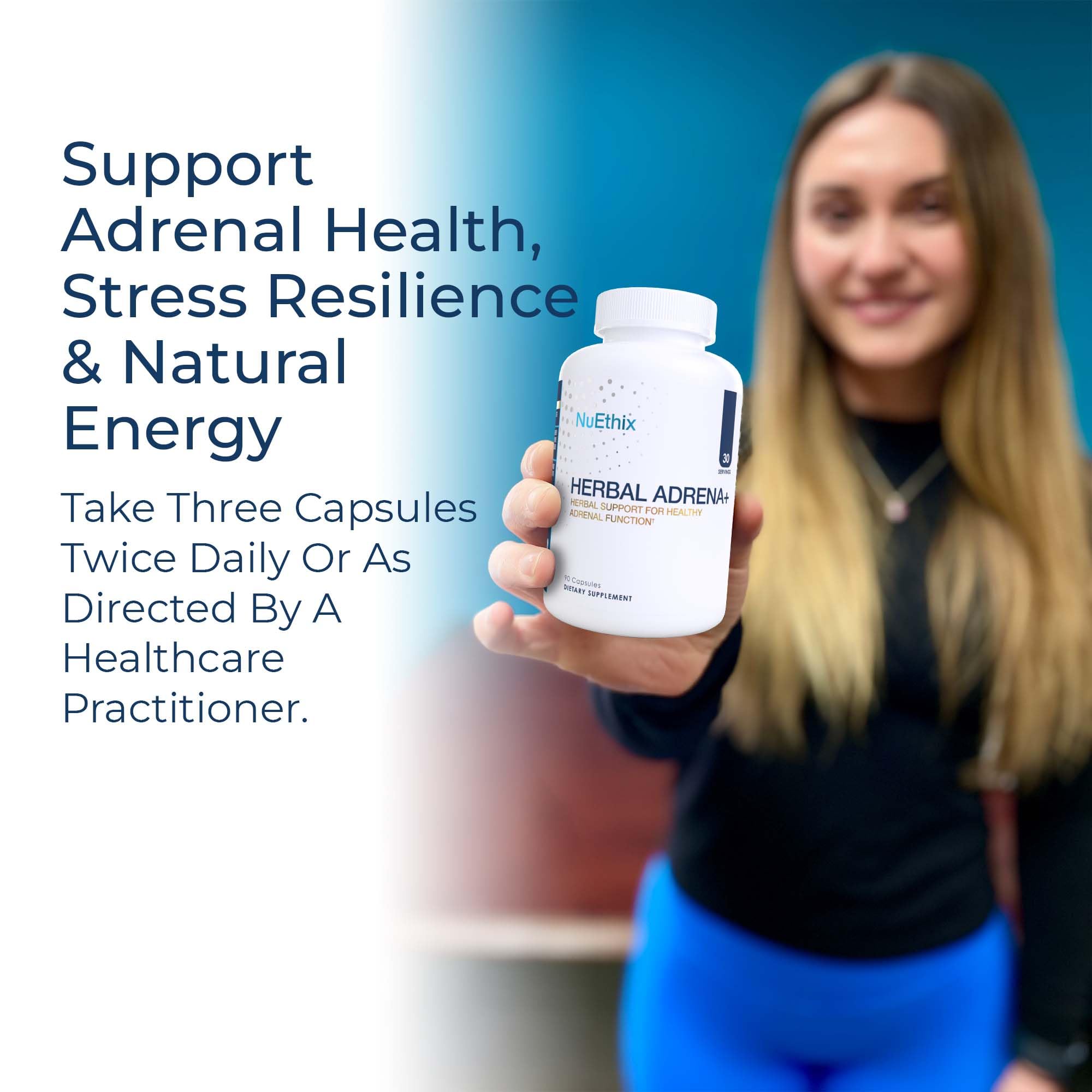 NuEthix Formulations Herbal Adrena+, Adrenal Support Supplements for Women & Men, Cortisol Support, Improve Energy Levels & Mood, Includes Cordyceps & Ashwagandha, Non-GMO, Gluten Free, 30 Servings — Amazon image 5