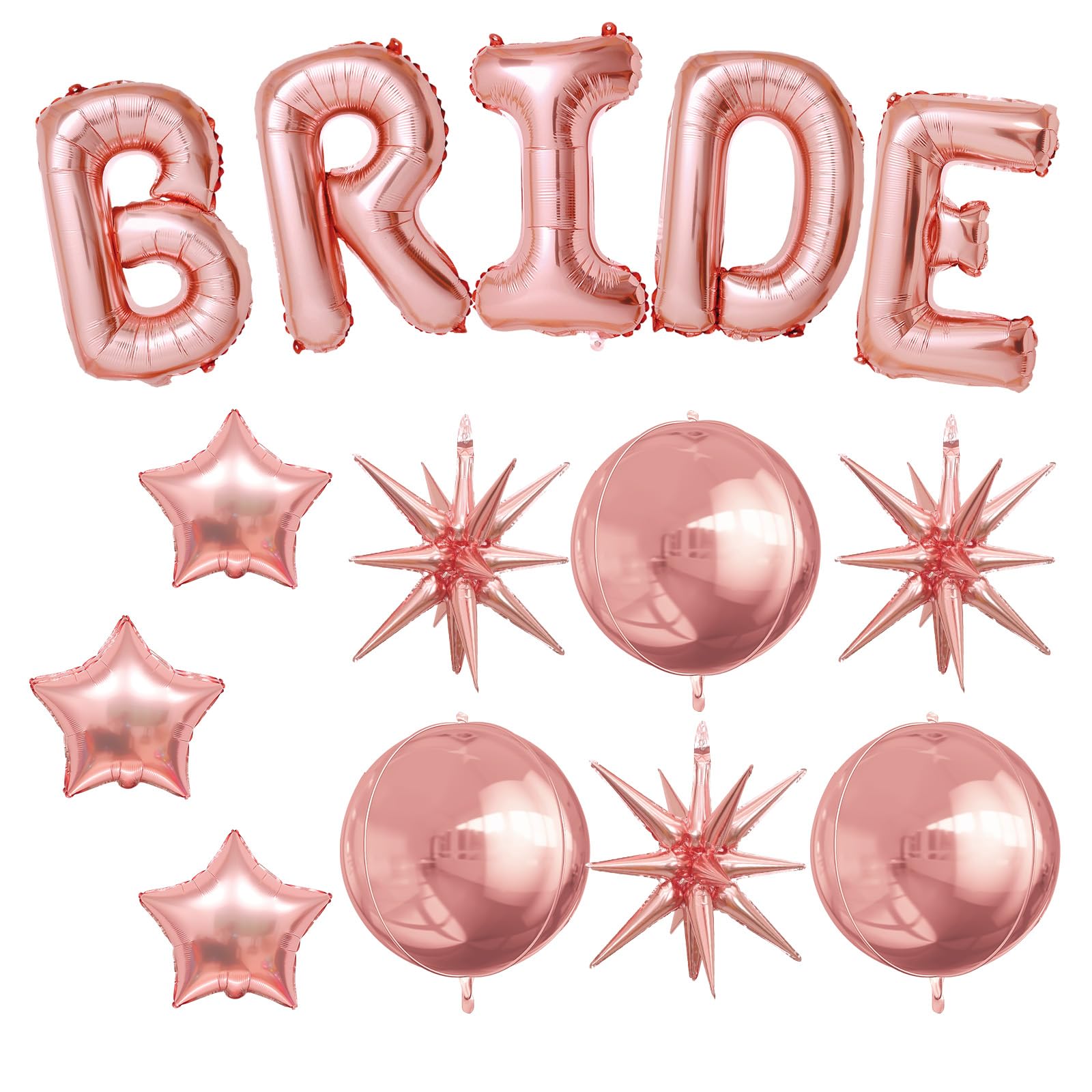 Rose Gold Bride Balloons Bachelorette Party Decorations