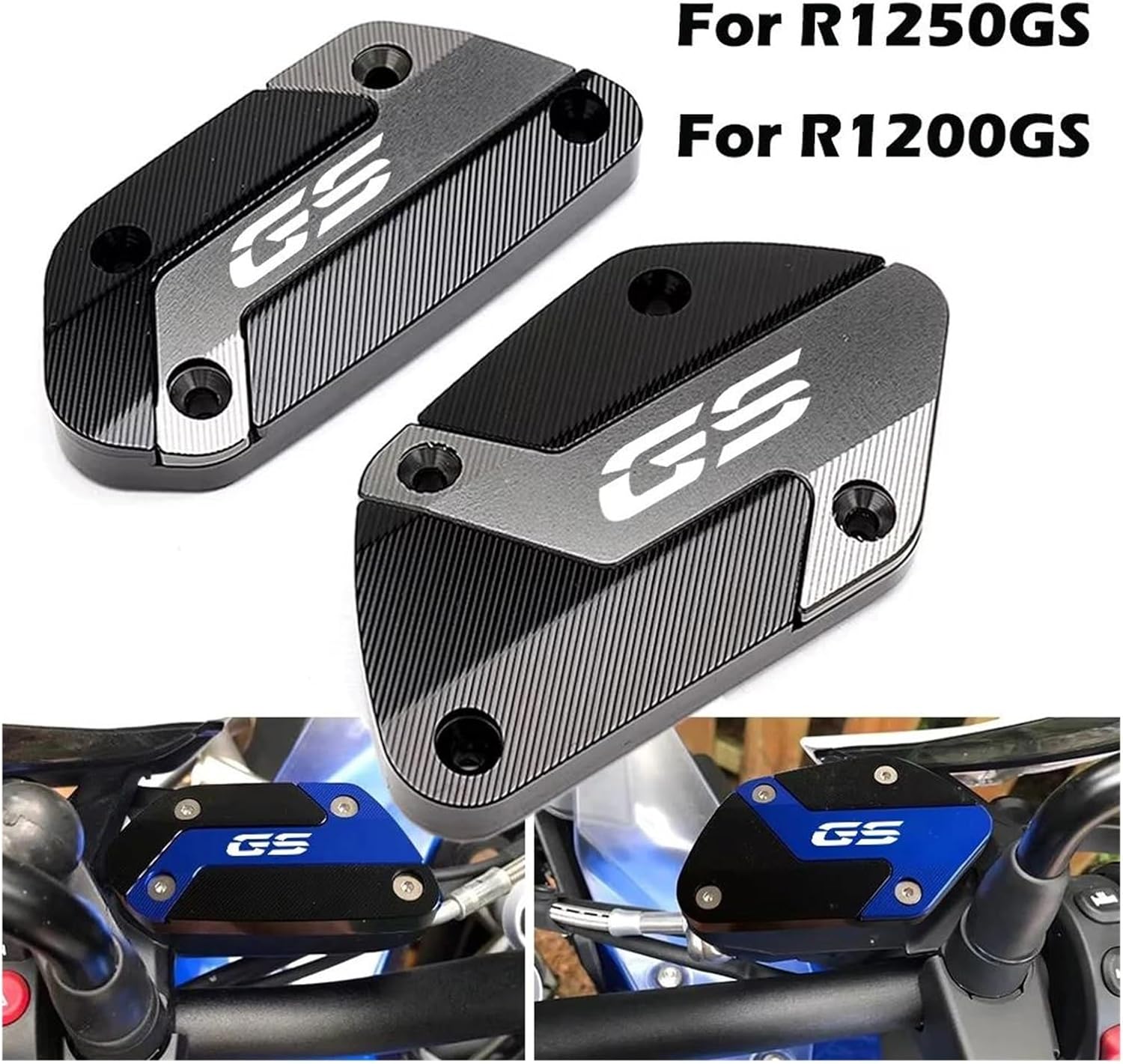 For R1200GSA R1200GS R1250GS Adventure R1250 GS Motorcycle Front Clutch Brake Fluid Reservoir Caps Oil Tank Cover(TITANIUM)
