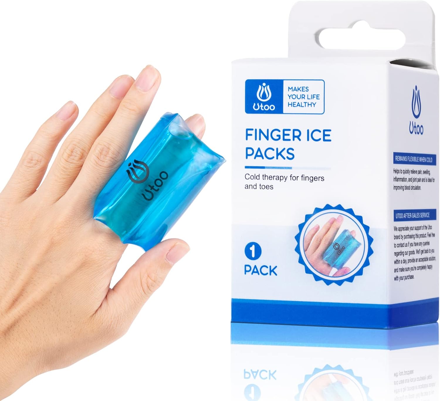 Utoo Finger and Toe Cold Gel Ice Pack,Reusable Compression