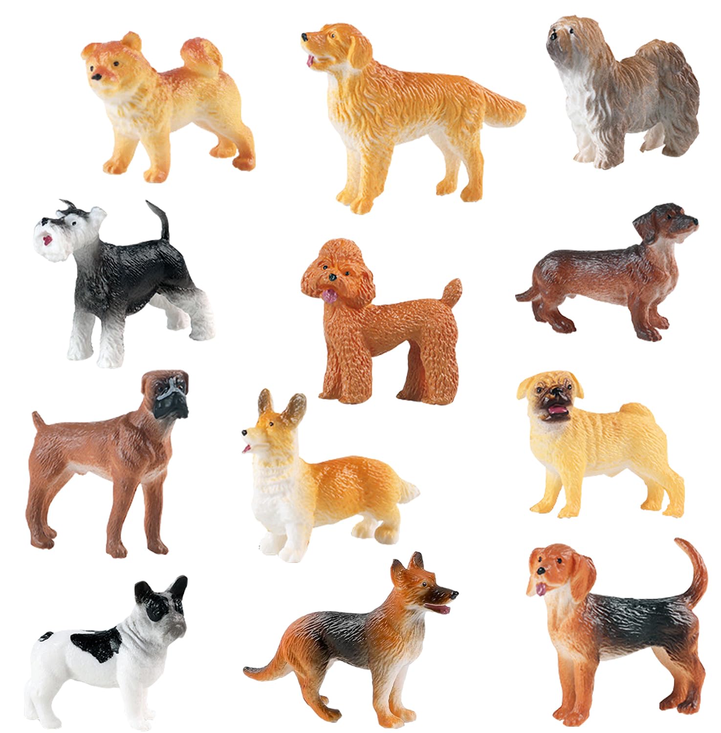 Amazon.co.jp: リアルな犬の置物セット 動物のおもちゃ : Toys & Games