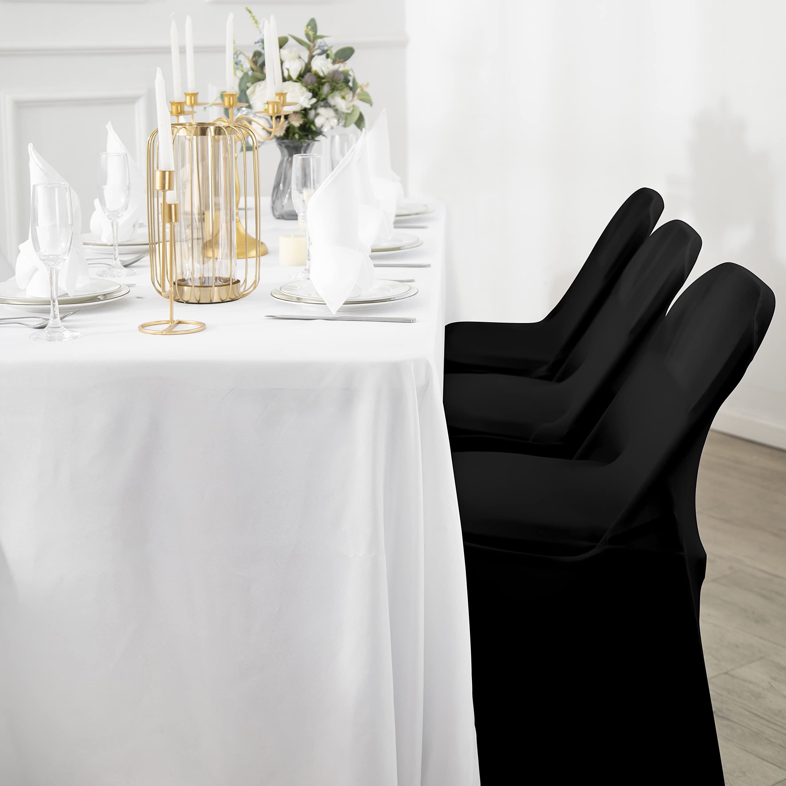 Funda para Silla de Elastano, 25 Unidades, Fundas para sillas, Fundas Plegables para Sala de Estar, Funda extraíble para Silla Lavable, Funda elástica para Fiestas, Banquetes, Eventos de