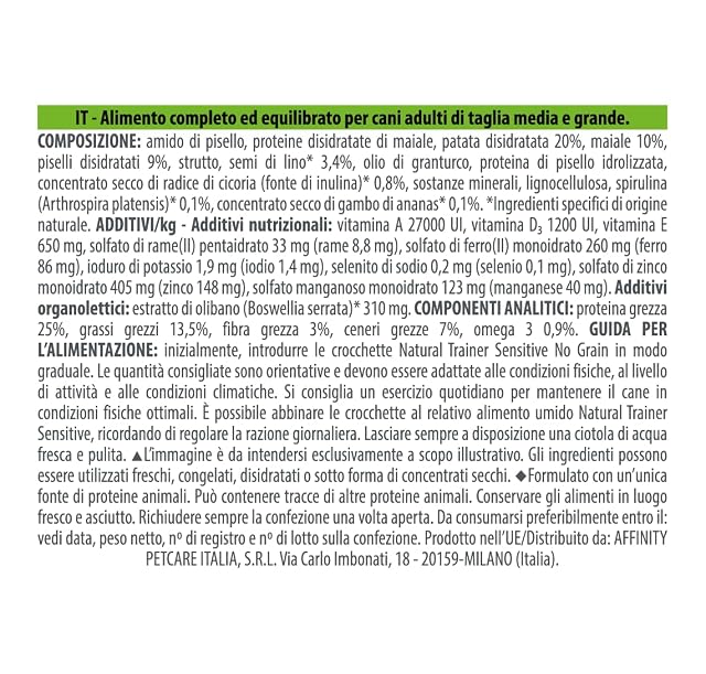Foto 4 de 5 de Natural Trainer Sensitive No Grain - Comida para Perros Adultos con Cerdo, 12 kg