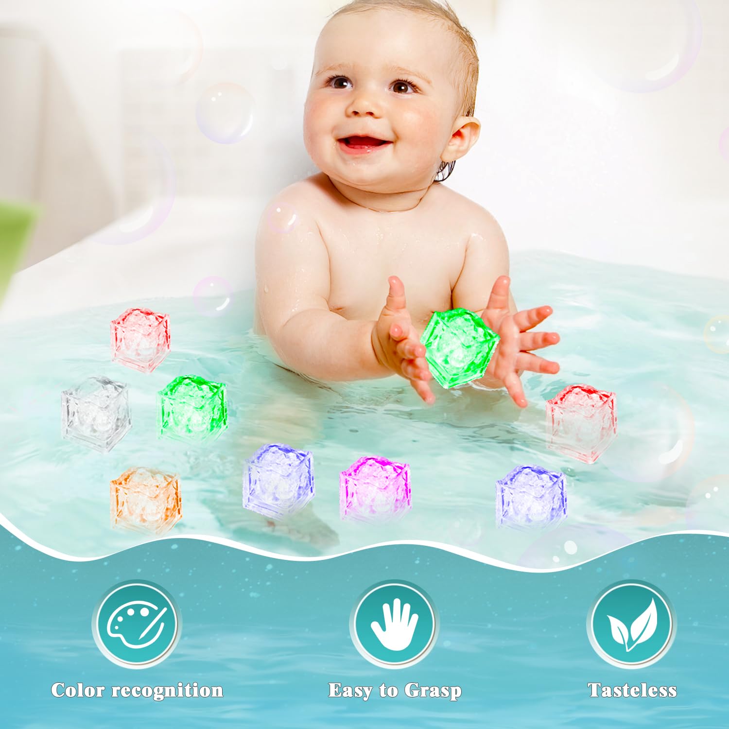 BBLIKE Jouet Bain,14 Pcs Jouet De Bain Cascade Interactif,Jouets Pour