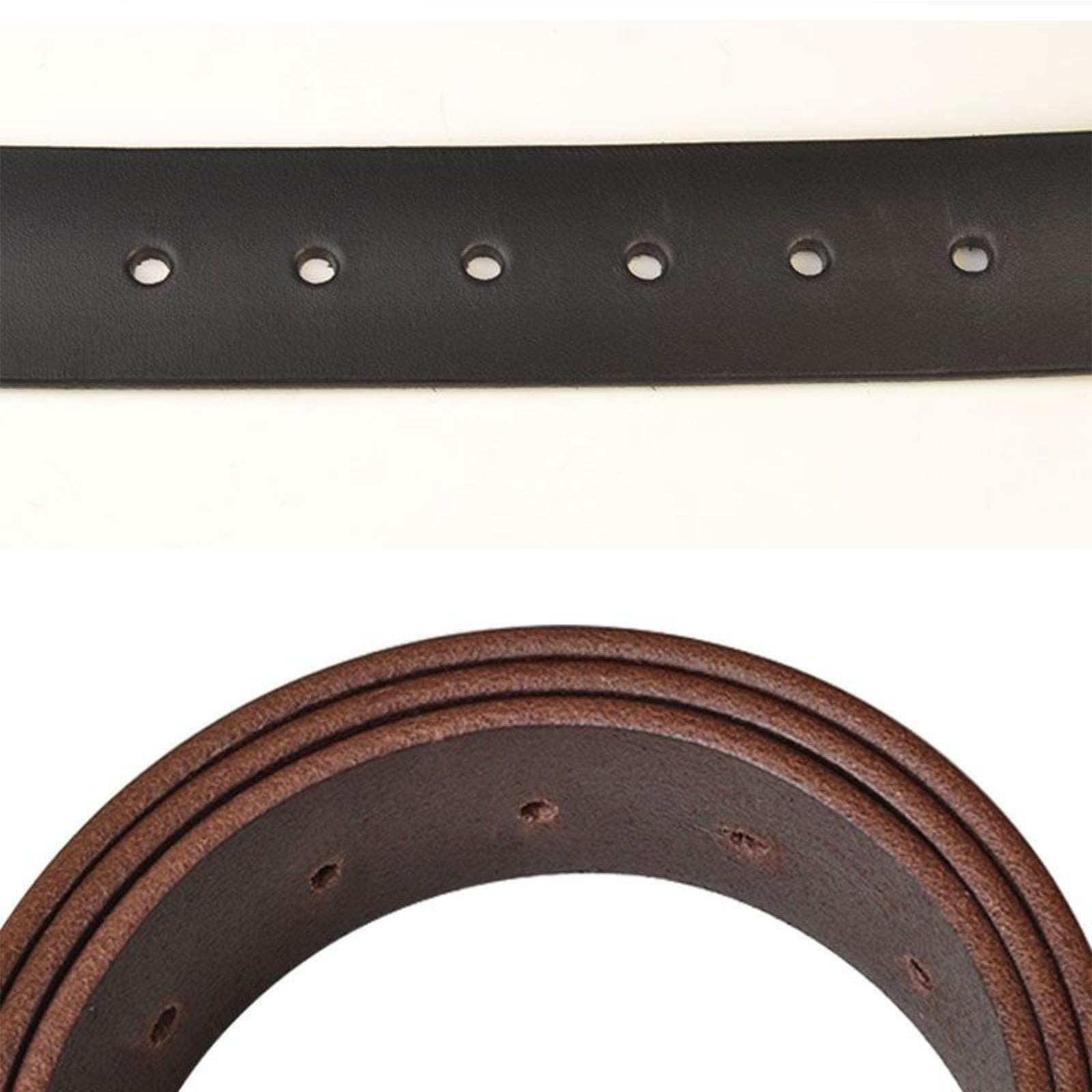 Cintura, cinture da uomo in pelle, cinture da cowboy casual regolabili con fibbia ad ardiglione for uomo con fibbia in metallo ramato