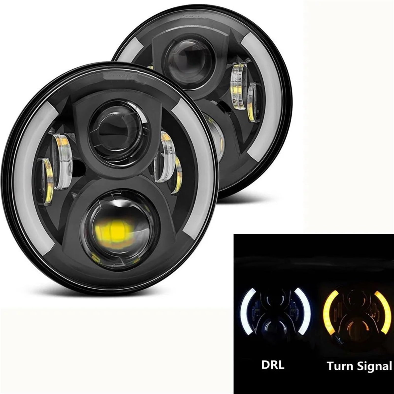 LED Oświetlenie pomocnicze Do Suzuki Samurai SJ410 7 Cal LED Okrągłe