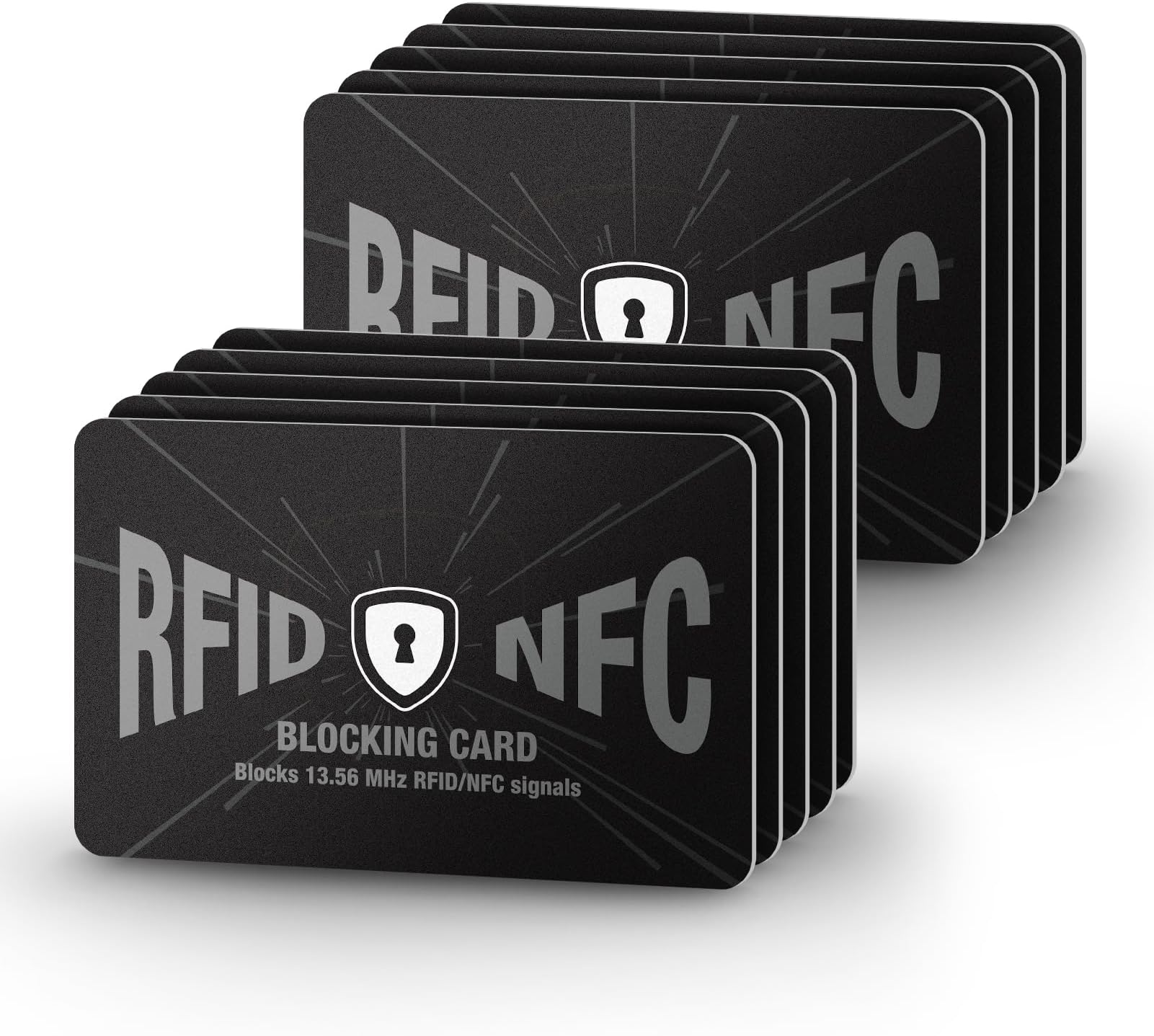DUGRAFT 10 Pack RFID Blocking Card, One Card Protects Your Entire Wallet, NFC Contactless Signal Blocker, Credit Card Protector, Rfid Card BLocker