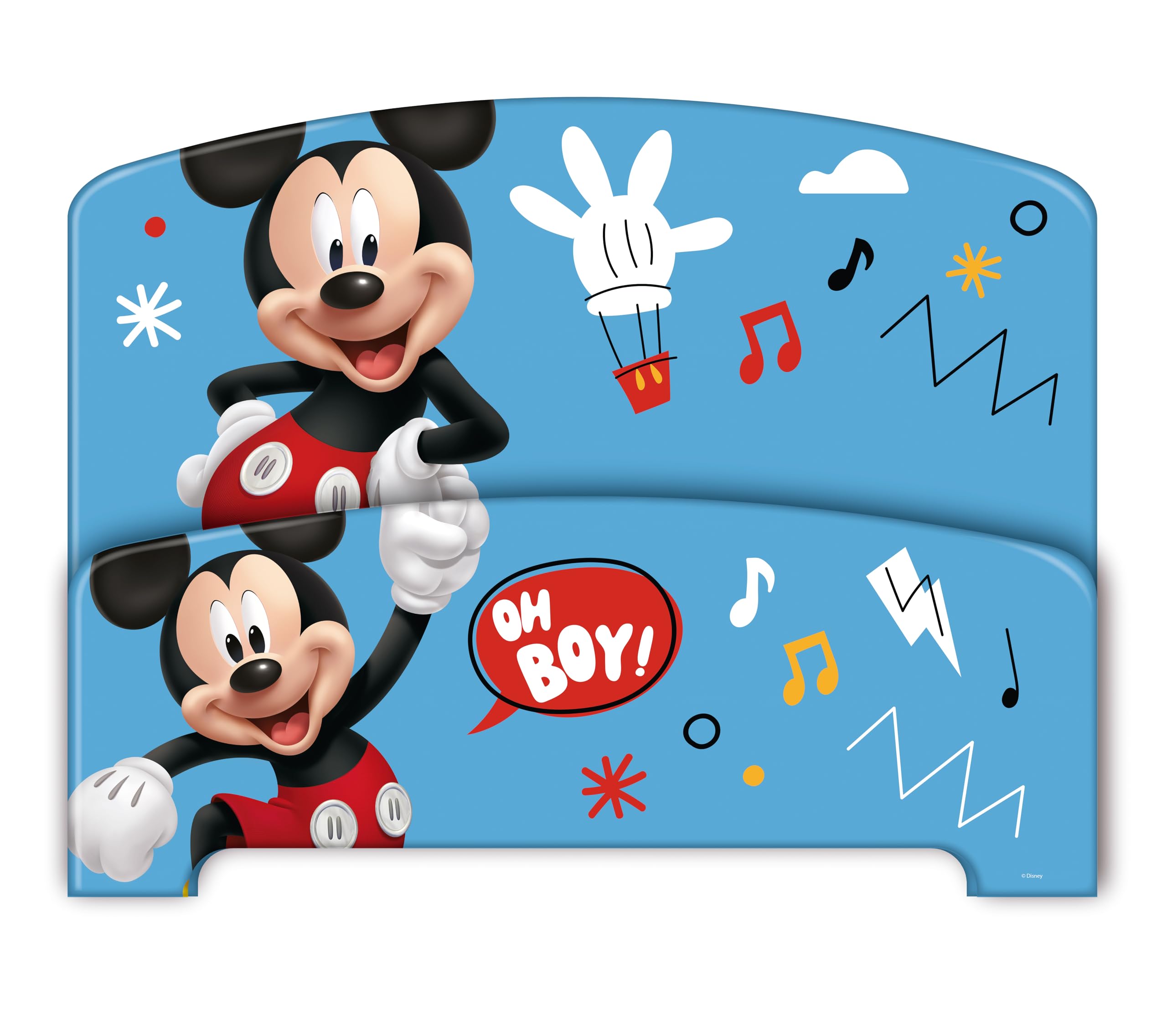 ARDITEX - Cama Infantil de Madera Disney Mickey Mouse - 77x143x60cm - Color Azul - Apta para colchones estándar 70x140cm - Fácil Montaje