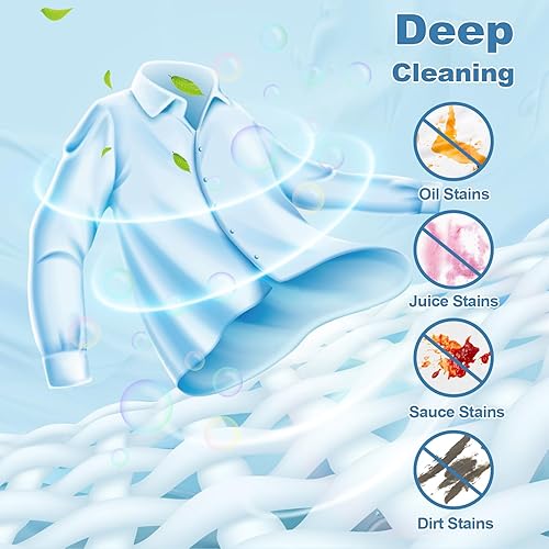 Miniatura 3 de Hojas de detergente para ropa, tiras de detergente ecológicas e hipoalergénicas, ingredientes naturales, ultraconcentradas, listas para viajar, sin