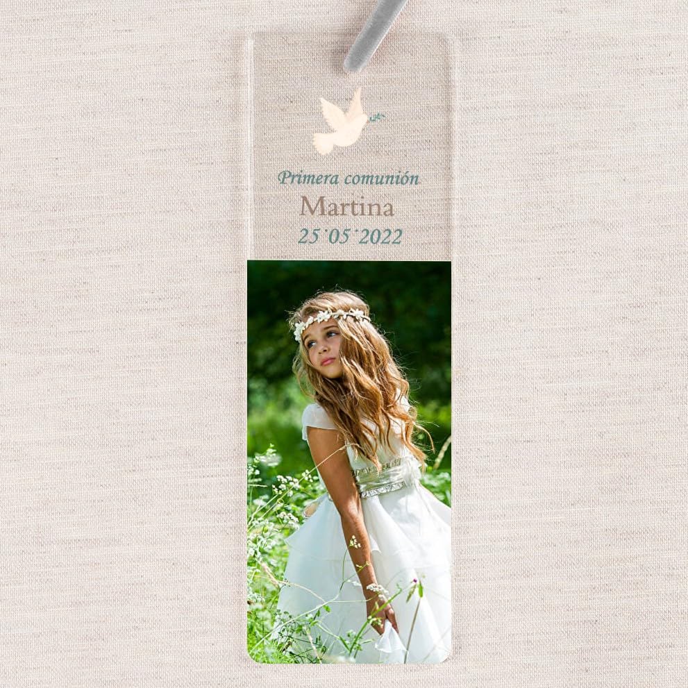 Wanapix | Marcapáginas de Metacrilato Personalizado | Regalo Original | Marcador de Libros | Punto de Libro | Primera Comunión | Metacrilato