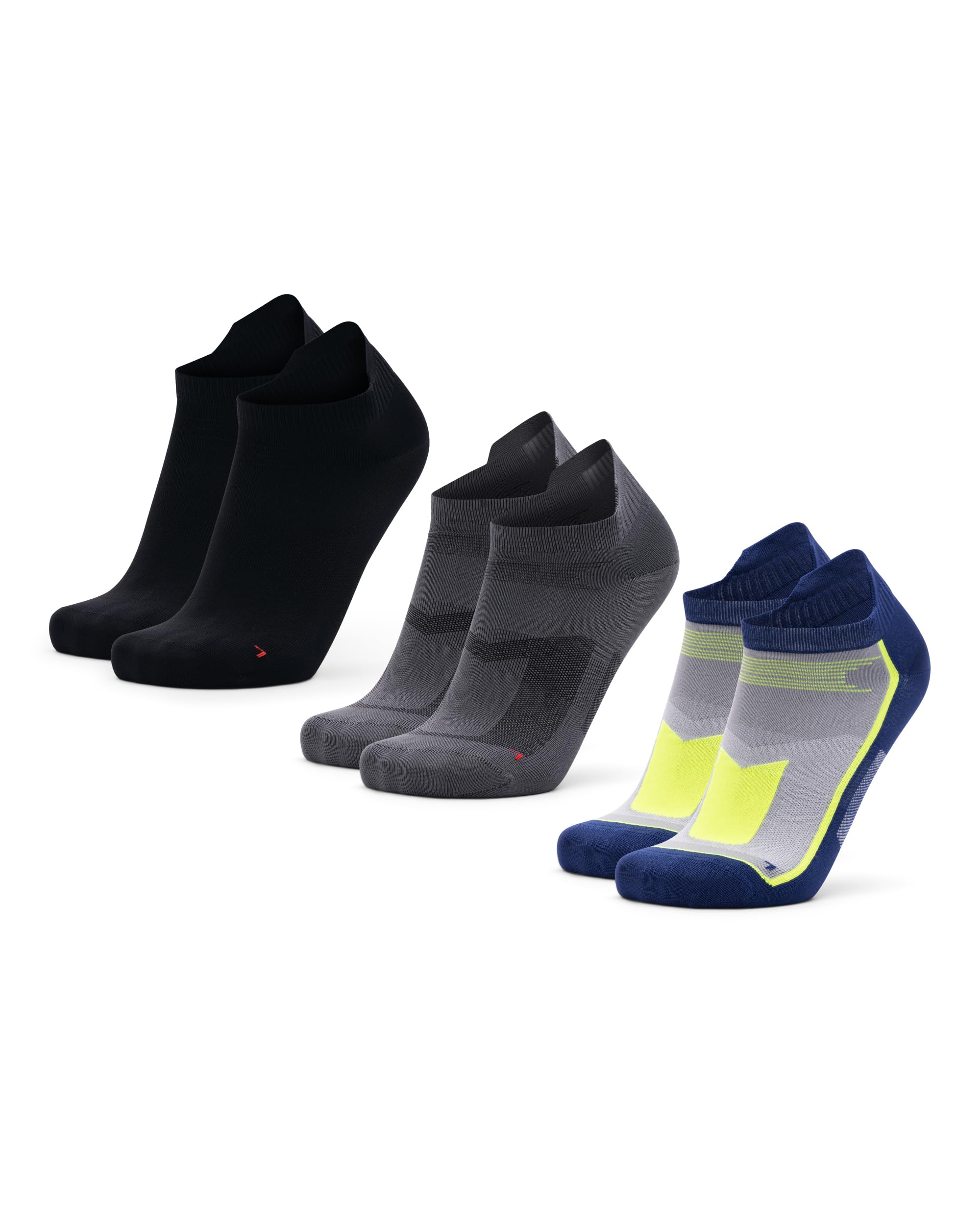 DANISH ENDURANCE Calzini corti da corsa, pantofole sportive traspiranti e anti-vesciche, da uomo, 3 o 5 paia