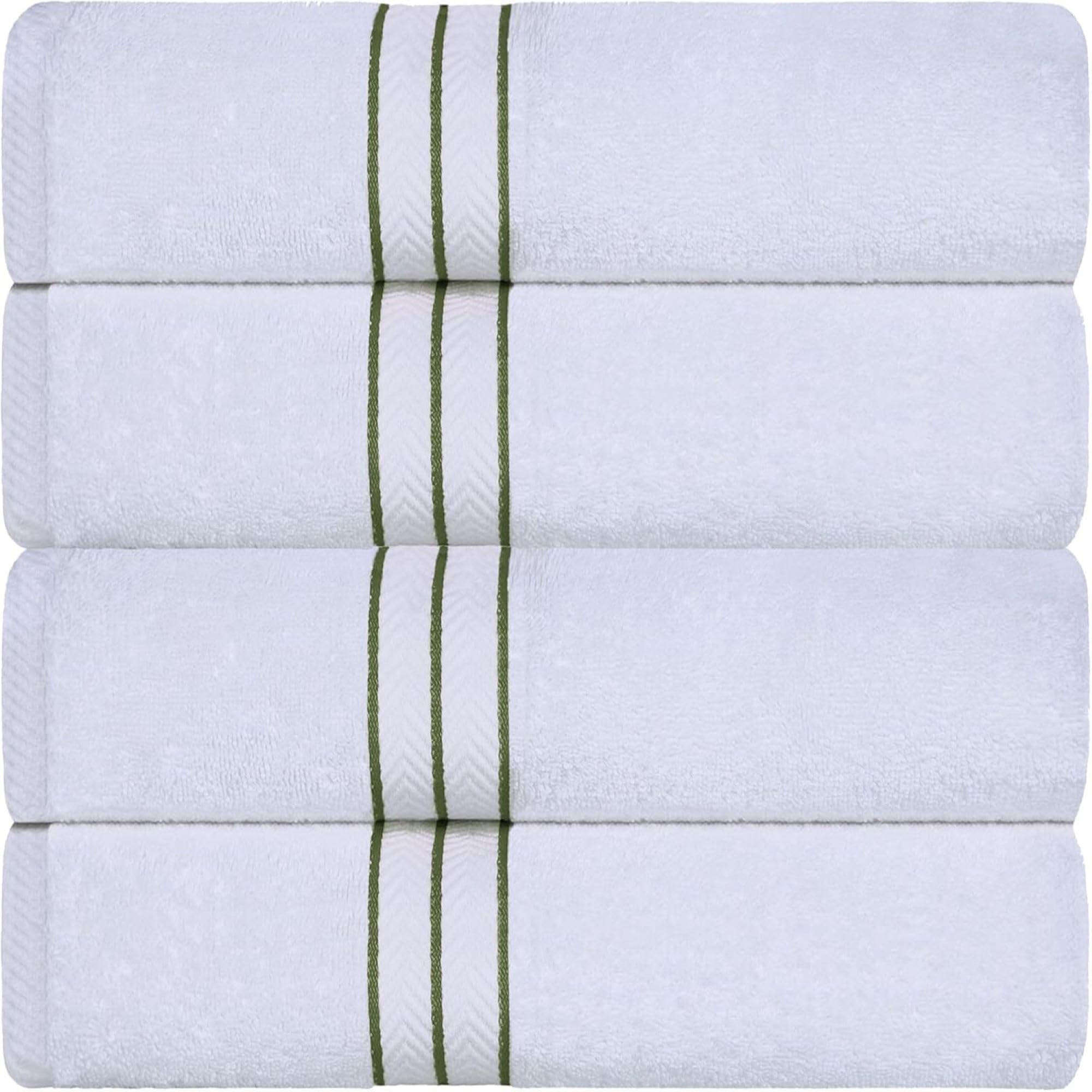 Superior Hotel Turkish Cotton 4 Piece Bath Towel Set, Ultra Plush Spa Quality Heavyweight Essentials for Bathroom, Thick Absorbent and Soft, Dobby