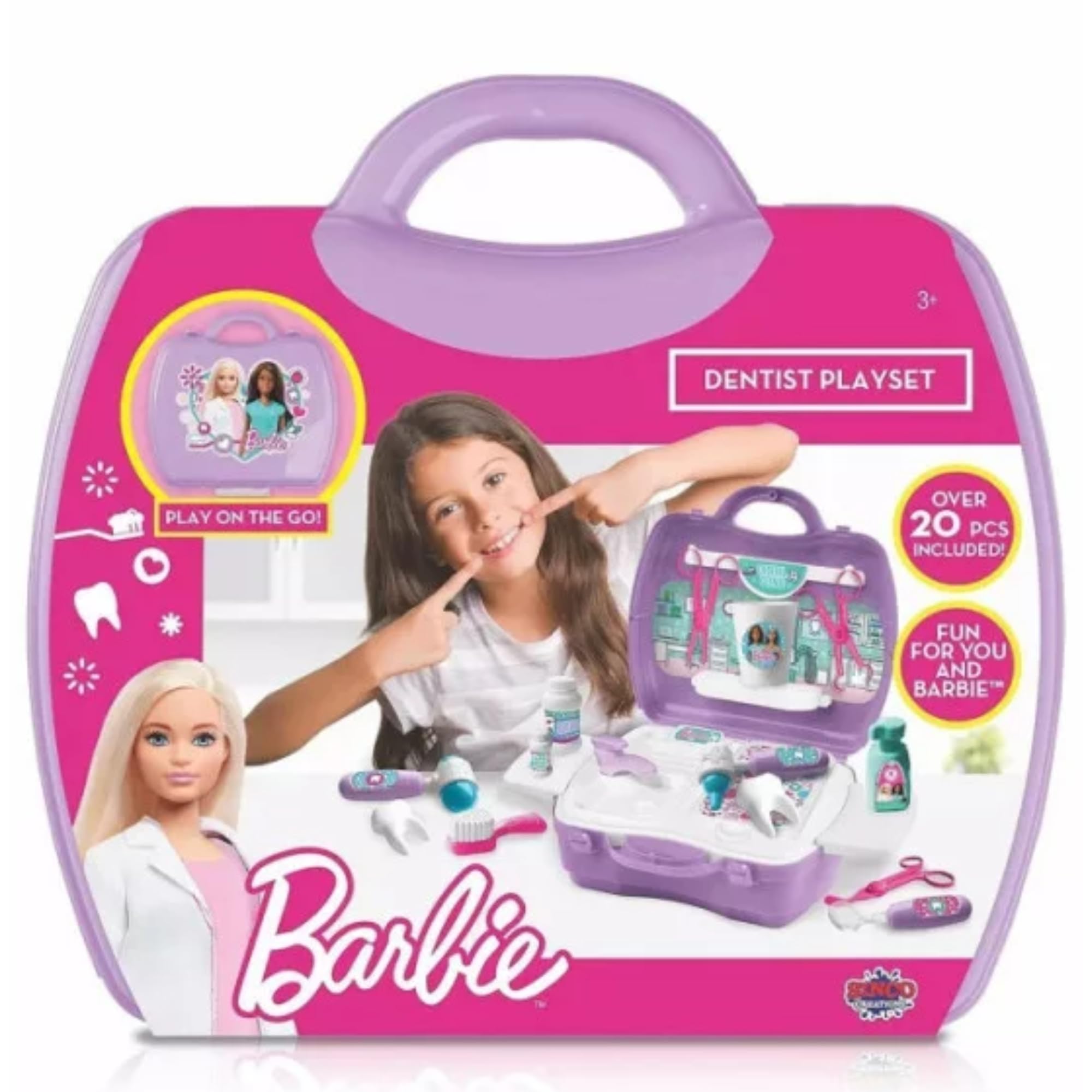Barbie Dentist On The Go Playset - Over 20 Pieces