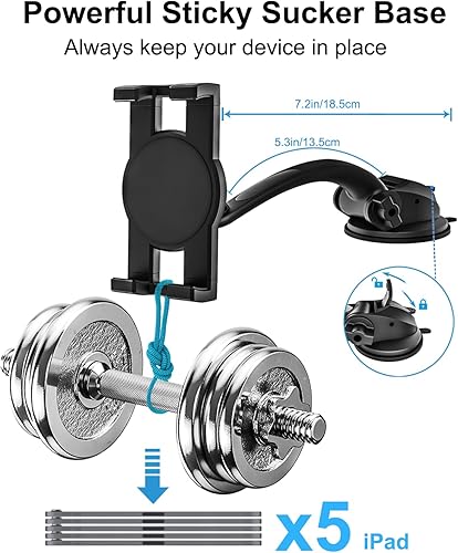 Miniatura 4 de woleyi Soporte universal para tablet de automóvil, 3 en 1, soporte universal para tableta con ventosa fuerte para salpicadero del automóvil,