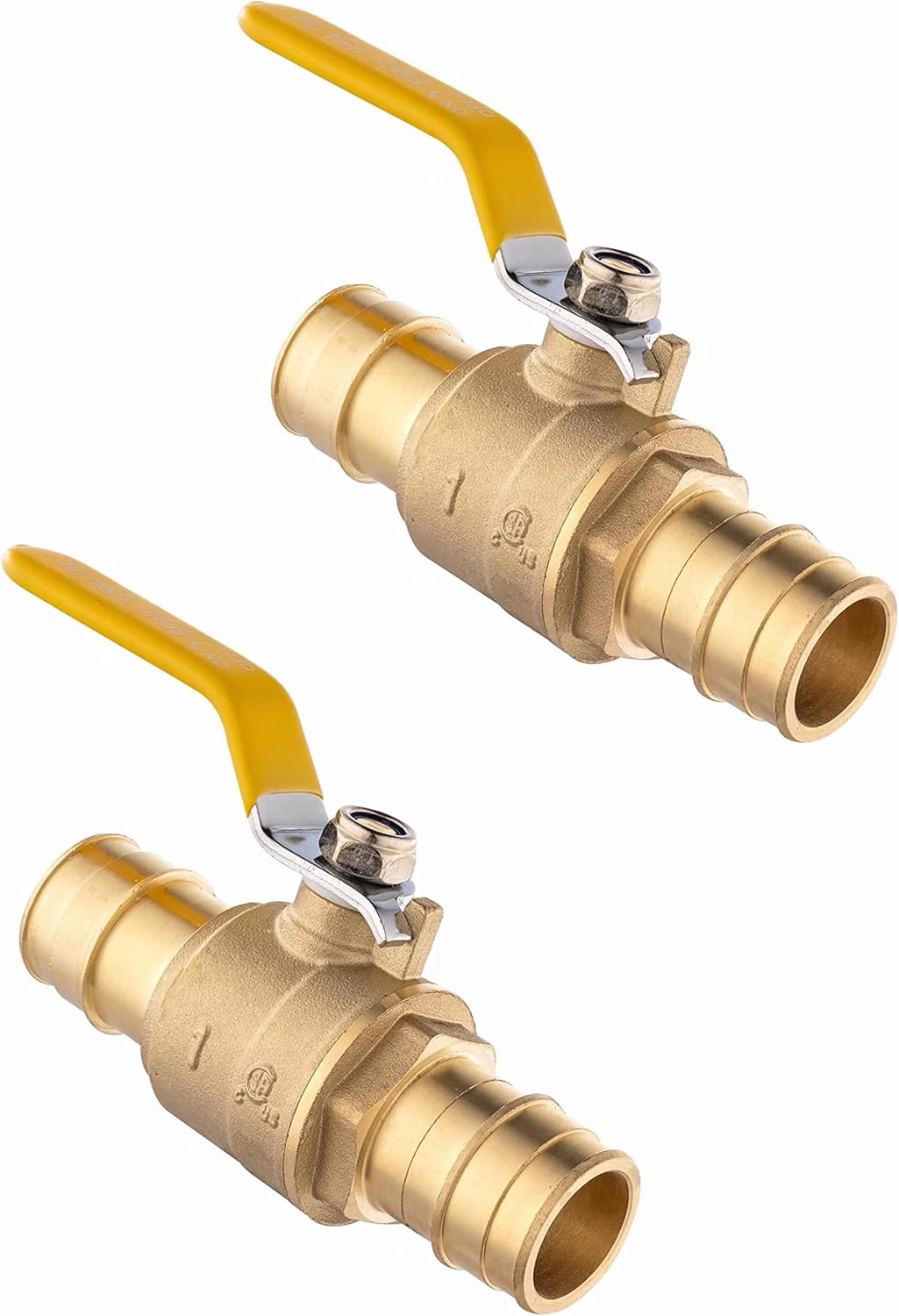 5-Pack EFIELD Cold Expansion Pex 1 Inch X 1 Inch Brass Ball Valve For Pex-A Pipe Connection, ASTM F1960,Yellow Level,(VALVE157)