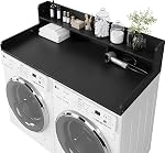 Washer Dryer Countertop with Shelf, 2-Tier Laundry Countertop Over Washer and Dryer, 54" x 27.55" Wooden Table for Folding Clothes for Laundry Room Organization and Storage (Gray)