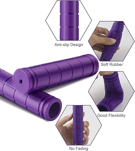 Miniatura 3 de MSDADA Puños de manillar de goma antideslizantes para niños, scooter, montaña, carretera, crucero