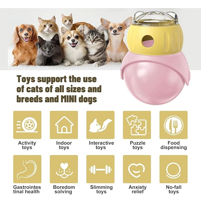Foto 3 de 7 de Veftsvy Búho Juguete Inteligente para Gatos, Pelota de Comida para Felinos