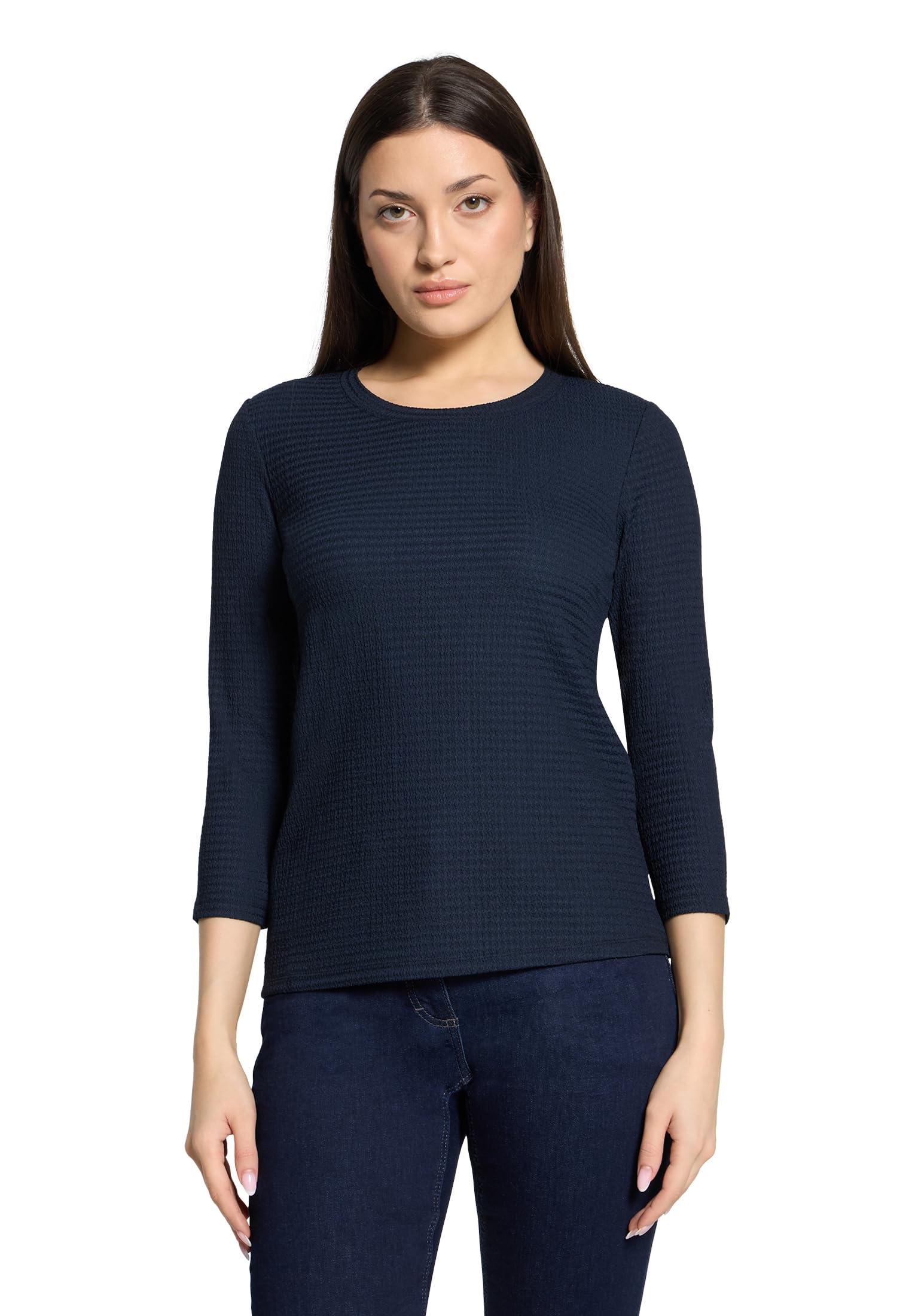Betty Barclay Damen Strukturshirt mit Rundhalsausschnitt